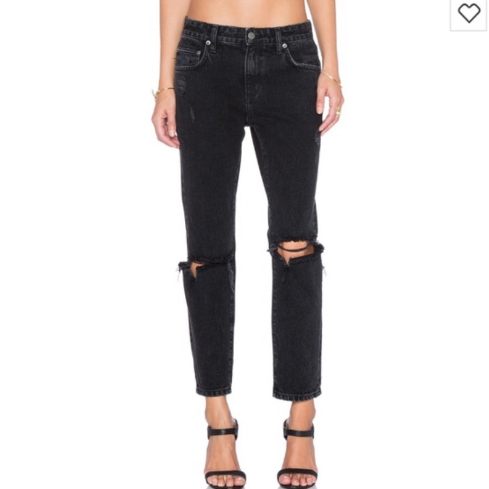 Lovers+Friends Ezra slim distress boyfriend jeans